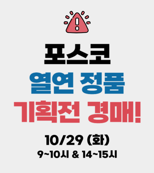 포스코 열연 정품 2차 판매 (10/29)